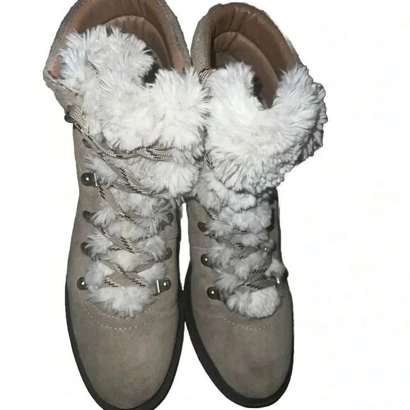 Sam Edelman Darrah Womens Sand Lace Up Chunky Suede Ankle Bootie Tan Size 8 - Picture 2 of 7